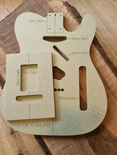 Telecaster Guitar Body and neck pocket Template 9mm MR MDF