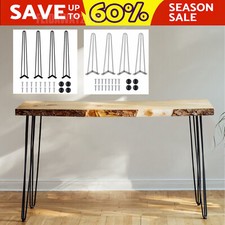 4x Hairpin Legs Hair Pin Legs Set for Furniture Bench Desk Table Metal Steel DIY