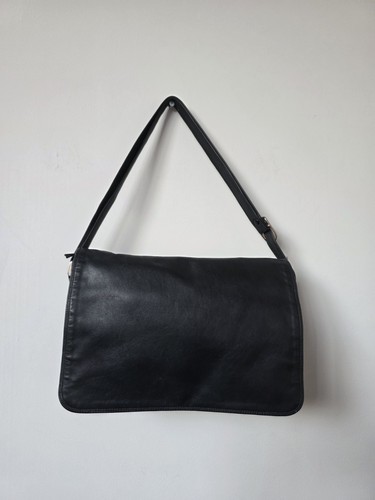 Tula black leather messenger - tula,