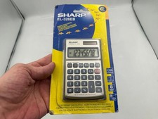 New/Sealed Sharp Elsi Mate EL-326EB Solar Cell Calculator With Wallet