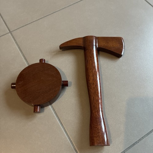 Handmade wood gavel - block, in