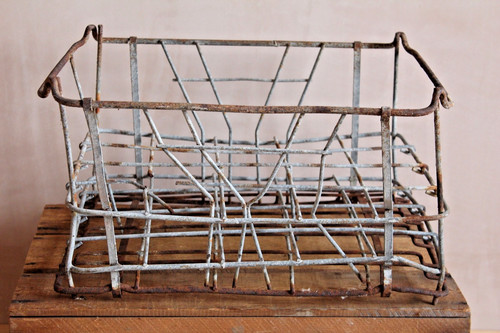 Vintage galvanised metal milk - galvanised,