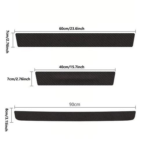 5pcs carbon fiber car door - carbon,
