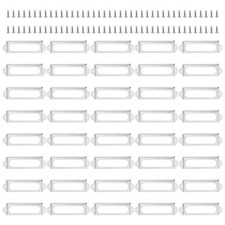 40 set Office Library File Drawer Cabinet Card Tag Label Holder Metal Frame1808