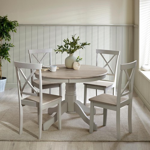 Bude 106cm round wooden dining - 106cm,