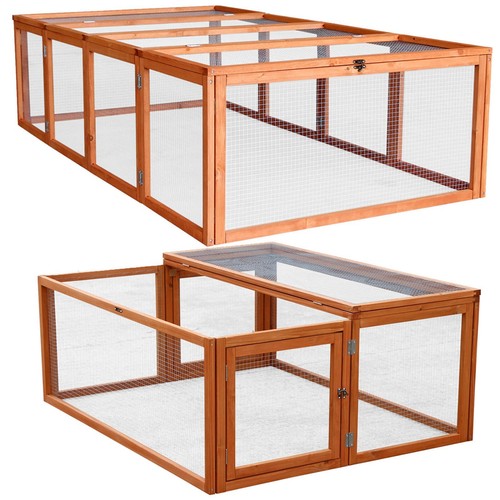 Wooden run rabbit guinea - rabbit,