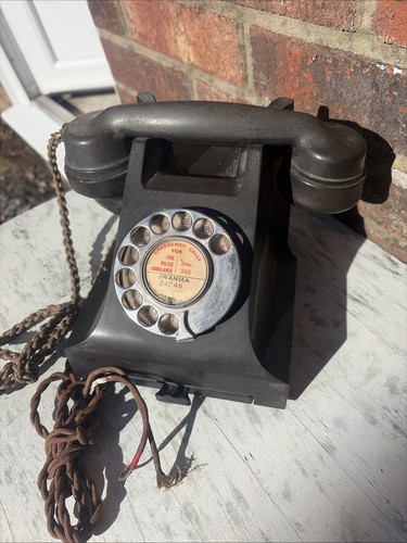 Antique gpo bakelite telephone - antique,