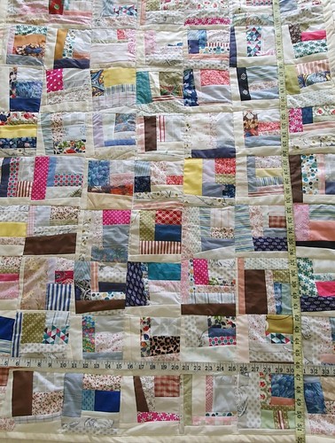 Handmade crumb quilt 36 - quilt, x