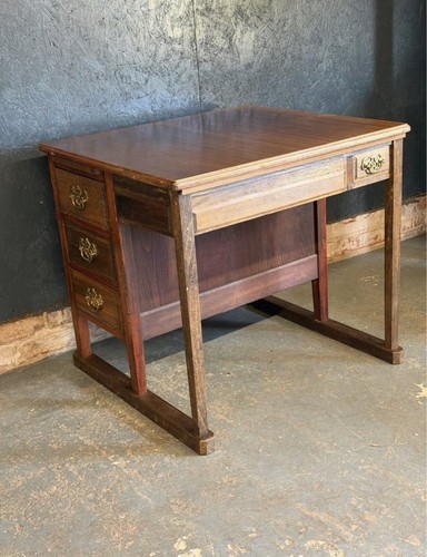 Vintage oak desk extending - desk-,