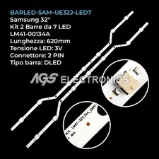 KIT 2 BARRE STRIP LED TV SAMSUNG  SVS32 BN96-36235A BN96-36236A V5DN-320SM1-R2