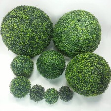 12-30cm Topiary Artificial Green Grass Balls Buxus Leaf Patio Shop Hanging Decor
