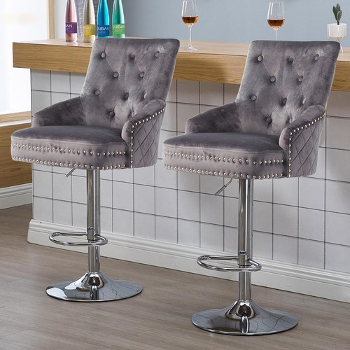 Swivel velvet bar stools - swivel,
