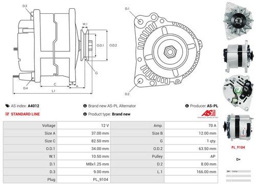 Fits autostarter a4012 - fits,