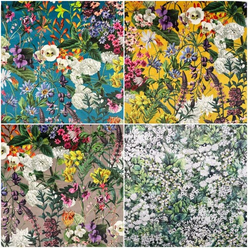 Floral summer meadow printed - meadow,