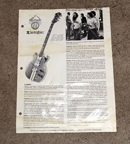 Alembic guitars and basses - and,