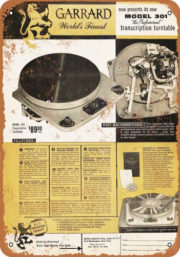 Metal sign 1955 garrard - -,