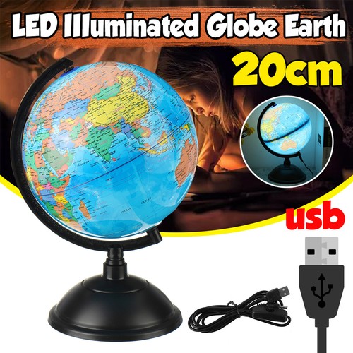 Illuminated globe usb study - globe, w/usb