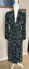 Vintage Ossie Clark Celia Birtwell Print Moss Crepe Dress