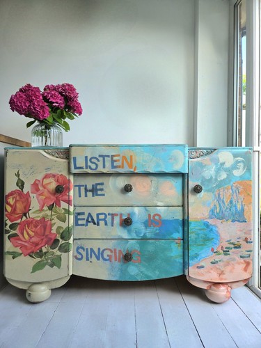 Painted sideboard colourful - sideboard,
