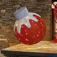 Christmas Large LED Floor Bauble Giant Light Up Christmas bauble decoration 