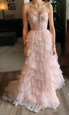 Sherri Hill Size 00 Prom Quinceanera Gown Dress #56193 Pink Blush Light Beaded