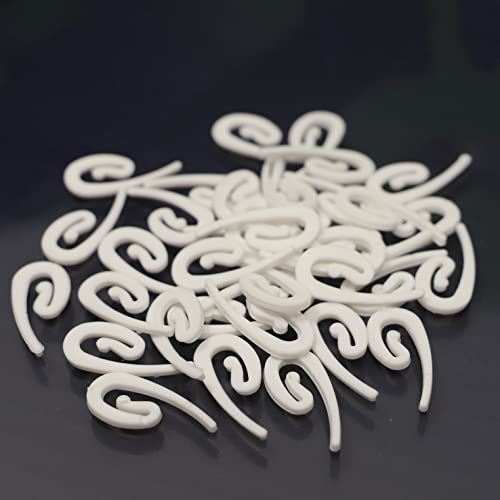 Curtain hooks 100 pieces white - hooks,