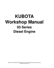 Kubota 03 Series Diesel Engine