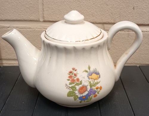 Vintage floral mini tea pot - vintage,