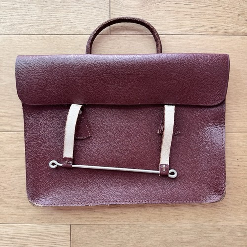 Vintage leather satchel - leather,