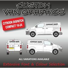 Van Graphics Sign Writing Vehicle lettering signs Citroen Dispatch Compact 16-24