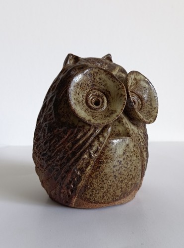 Vintage pottery studio owl - vintage,