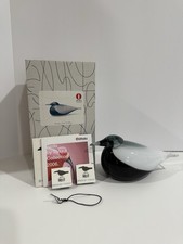 Oiva Toikka Iittala Smew Bird Nuutjarvi Art Glass Large 8.25in Signed Pre-Owned