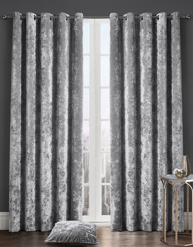Luxury crushed velvet curtains - crushed,