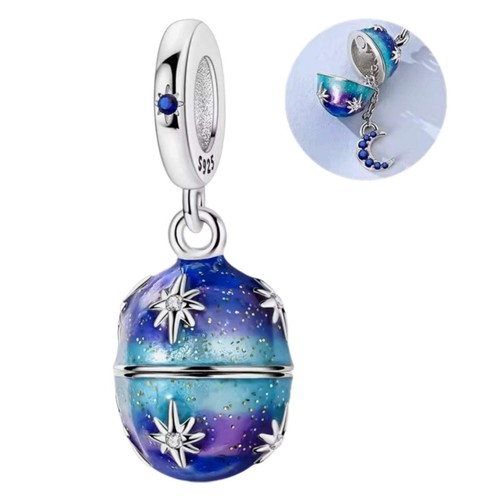 925 silver faberge egg - silver, with