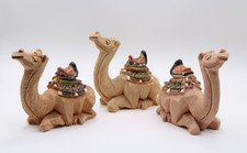 Artesania Rinconada Hand Made Uruguay Lot of (3) Sitting Camel Figurine Signed