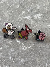 UNIVERSAL STUDIOS SPONGEBOB SQUAREPANTS 3 PINS SANDY CHEEKS GARY SNAIL & PATRICK