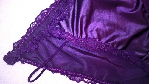 Sexy purple slippery satin - slippery,
