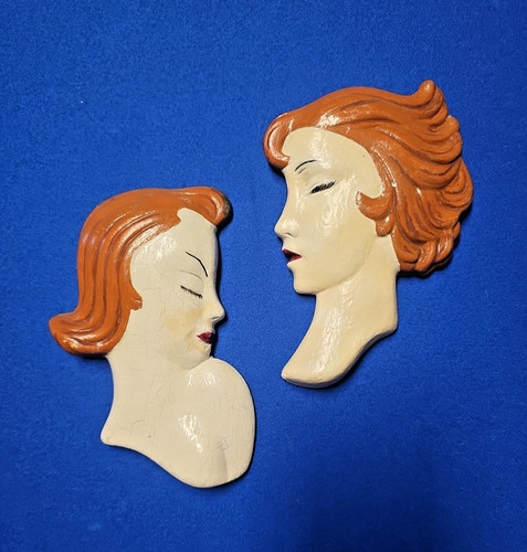 Vintage chalkware lady - vintage,