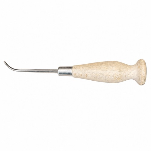 Curved leather stitching awl - curved,