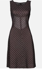 AZZEDINE ALAÏA METALLIC JACQUARD KNIT MINI DRESS FR 38 Gold Black $4370