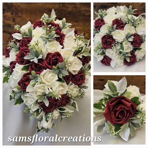 Wedding bouquets deep red - deep,
