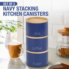 New Stacking tea coffee sugar