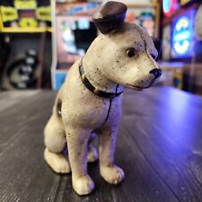 RCA Dog Piggy Bank Cast Iron "Nipper" Coin Bank With Hand Painted Antique Finish