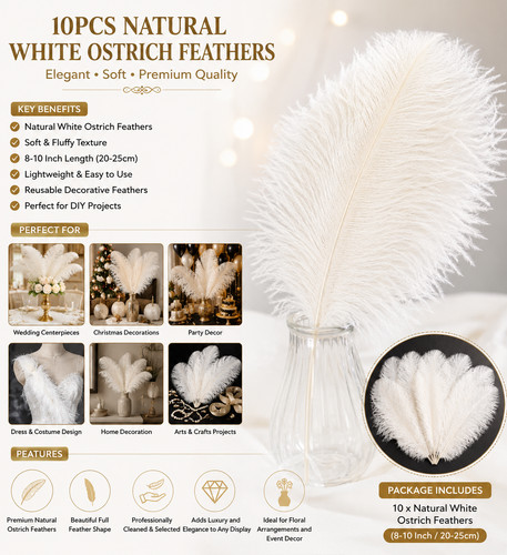 10pcs bulk natural - bulk, white