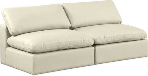 Modern cream vegan leather - modern,