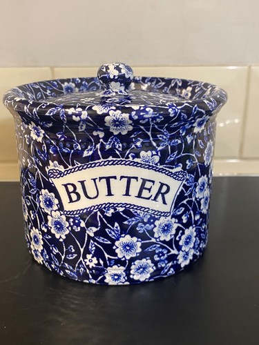Burleigh blue and white calico - blue,