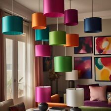 8"-16" EMPIRE SILK FABRIC DRUM LAMPSHADE FOR TABLE FLOOR CEILING LIGHT SHADE