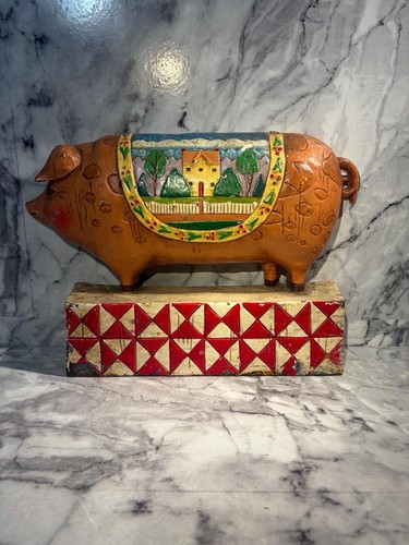 Vintage rare cast iron pig