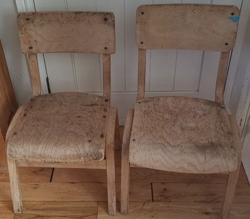 Retro plywood stacking chairs - retro,