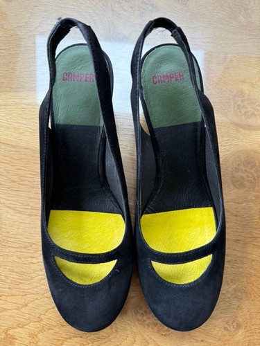 Camper black nubuck leather - nubuck,